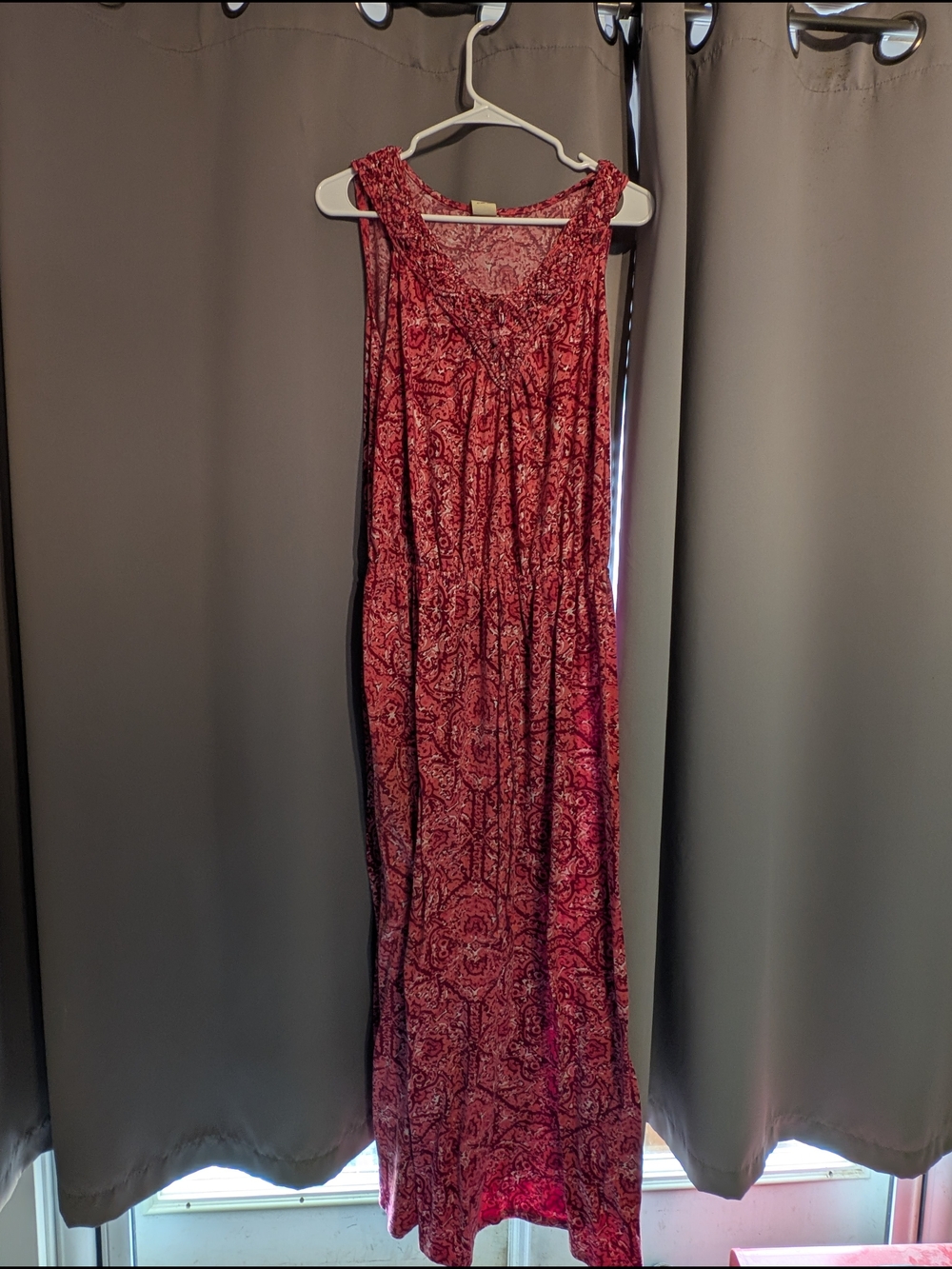 Faded Glory Red Paisley Maxi Dress